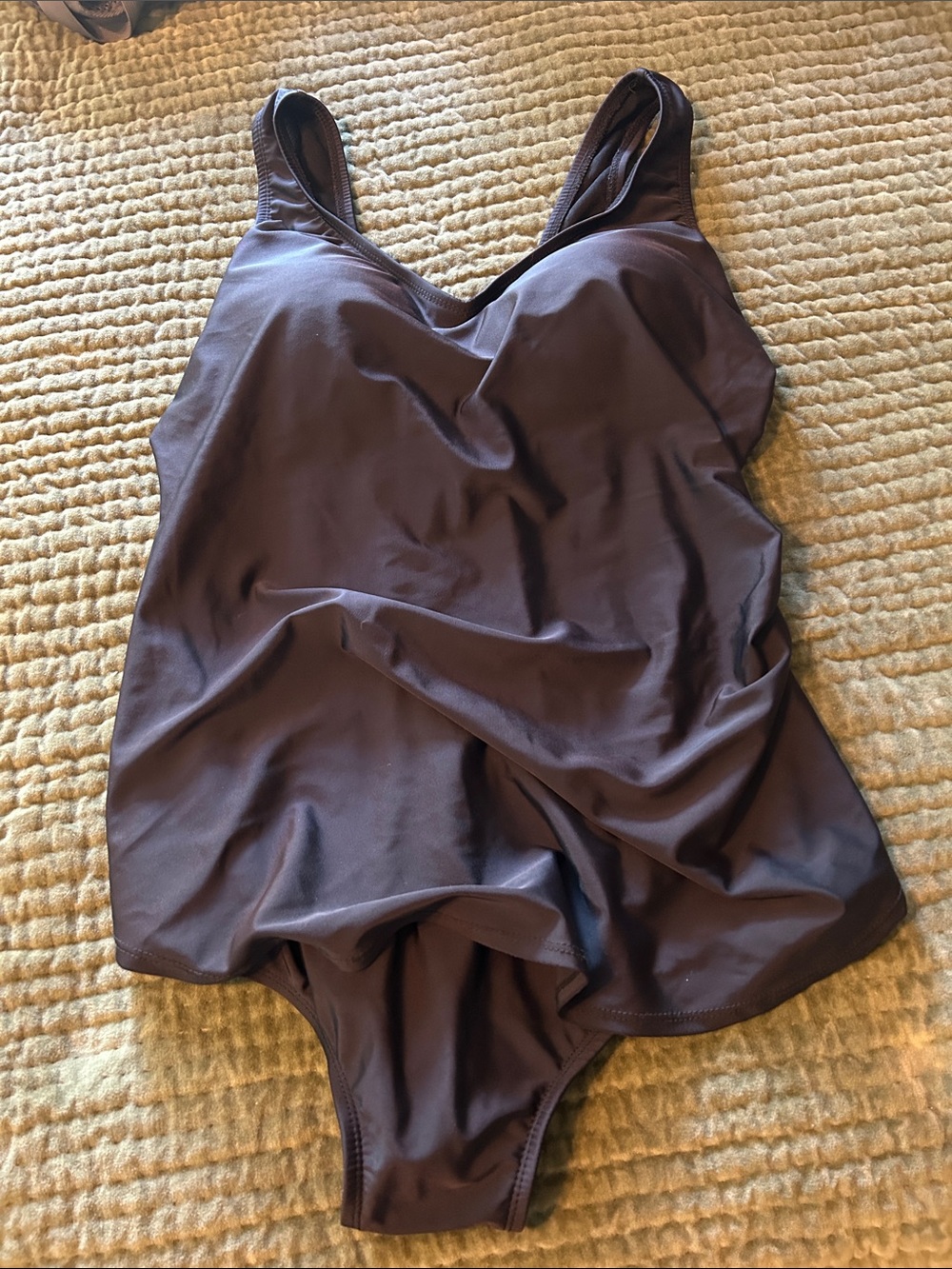 Swimsuits For All Chocolate Brown One-Piece Swimdress